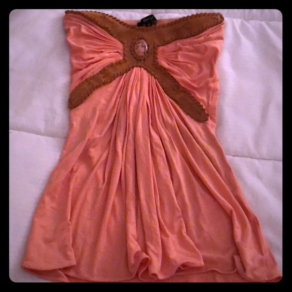 Sky halter top size small pink peach color